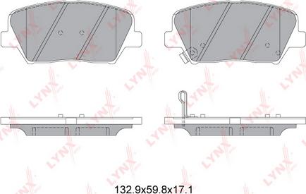 LYNXauto BD-3630 - Bremžu uzliku kompl., Disku bremzes autospares.lv