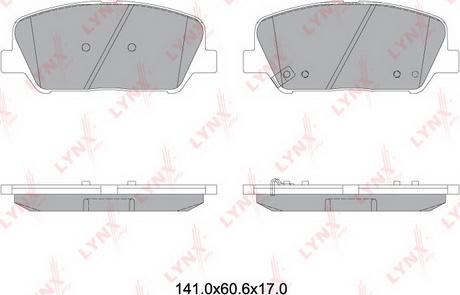 LYNXauto BD-3631 - Bremžu uzliku kompl., Disku bremzes autospares.lv