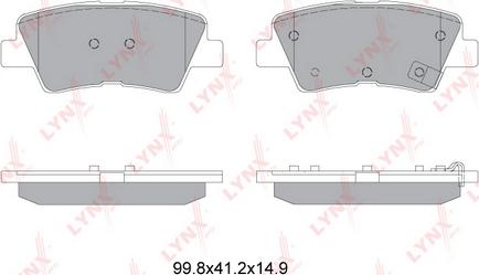 LYNXauto BD-3632 - Тормозные колодки, дисковые, комплект www.autospares.lv