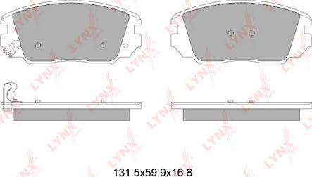 LYNXauto BD-3629 - Bremžu uzliku kompl., Disku bremzes autospares.lv