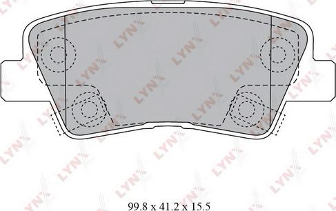 LYNXauto BD-3620 - Brake Pad Set, disc brake www.autospares.lv