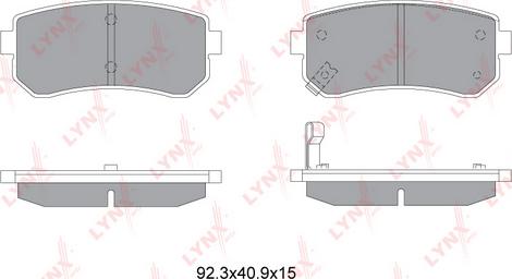 LYNXauto BD-3628 - Bremžu uzliku kompl., Disku bremzes autospares.lv