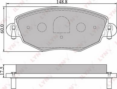 LYNXauto BD-3006 - Bremžu uzliku kompl., Disku bremzes autospares.lv