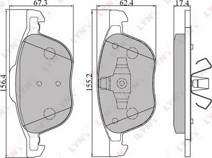 LYNXauto BD-3001 - Bremžu uzliku kompl., Disku bremzes www.autospares.lv