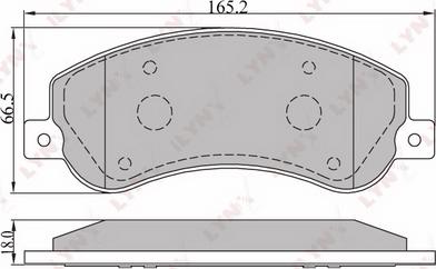 LYNXauto BD-3002 - Bremžu uzliku kompl., Disku bremzes www.autospares.lv