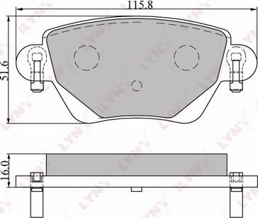 LYNXauto BD-3007 - Brake Pad Set, disc brake www.autospares.lv