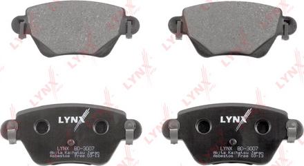 LYNXauto BD-3007 - Brake Pad Set, disc brake www.autospares.lv