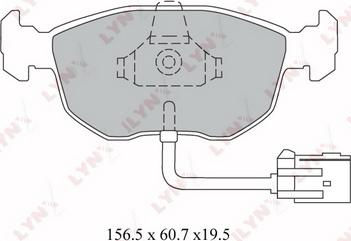 LYNXauto BD-3013 - Bremžu uzliku kompl., Disku bremzes autospares.lv