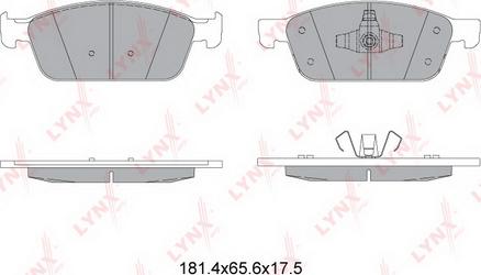 LYNXauto BD-3036 - Bremžu uzliku kompl., Disku bremzes autospares.lv