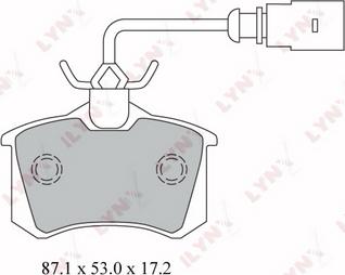 LYNXauto BD-3025 - Brake Pad Set, disc brake www.autospares.lv