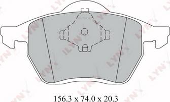 LYNXauto BD-3023 - Тормозные колодки, дисковые, комплект www.autospares.lv