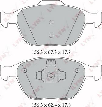 LYNXauto BD-3022 - Bremžu uzliku kompl., Disku bremzes autospares.lv