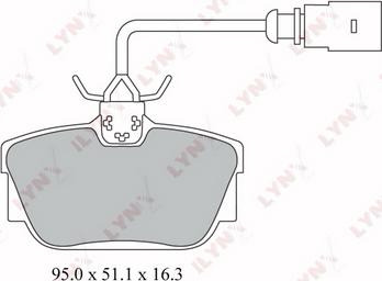 LYNXauto BD-3027 - Brake Pad Set, disc brake www.autospares.lv