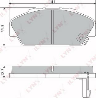 LYNXauto BD-3801 - Тормозные колодки, дисковые, комплект www.autospares.lv