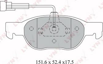 LYNXauto BD-2801 - Тормозные колодки, дисковые, комплект www.autospares.lv