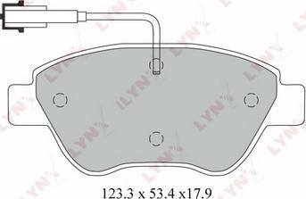 LYNXauto BD-2812 - Brake Pad Set, disc brake www.autospares.lv