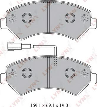 LYNXauto BD-2829 - Bremžu uzliku kompl., Disku bremzes autospares.lv