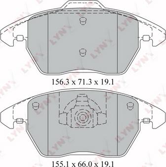 LYNXauto BD-2206 - Тормозные колодки, дисковые, комплект www.autospares.lv