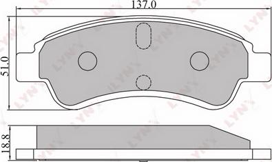 LYNXauto BD-2201 - Тормозные колодки, дисковые, комплект www.autospares.lv