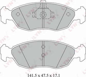 LYNXauto BD-2219 - Brake Pad Set, disc brake www.autospares.lv