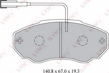 LYNXauto BD-2215 - Тормозные колодки, дисковые, комплект www.autospares.lv