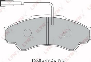 LYNXauto BD-2216 - Тормозные колодки, дисковые, комплект www.autospares.lv