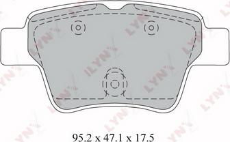 LYNXauto BD-2211 - Тормозные колодки, дисковые, комплект www.autospares.lv