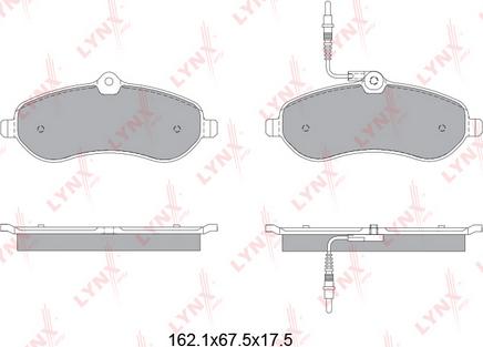 LYNXauto BD-2227 - Bremžu uzliku kompl., Disku bremzes www.autospares.lv