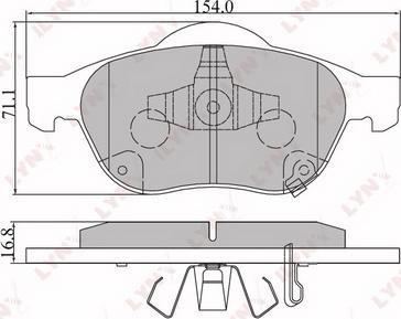 LYNXauto BD-7545 - Bremžu uzliku kompl., Disku bremzes autospares.lv