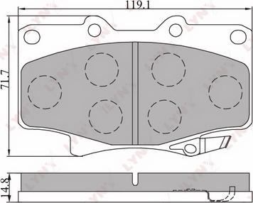 LYNXauto BD-7504 - Bremžu uzliku kompl., Disku bremzes www.autospares.lv