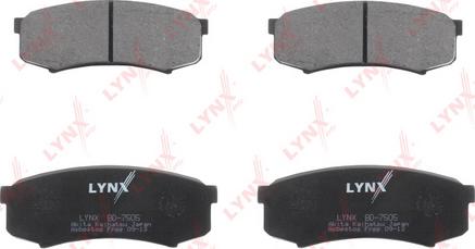 LYNXauto BD-7505 - Brake Pad Set, disc brake www.autospares.lv