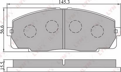 LYNXauto BD-7508 - Brake Pad Set, disc brake www.autospares.lv