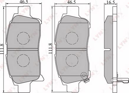 LYNXauto BD-7519 - Тормозные колодки, дисковые, комплект www.autospares.lv