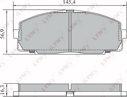 LYNXauto BD-7582 - Brake Pad Set, disc brake www.autospares.lv