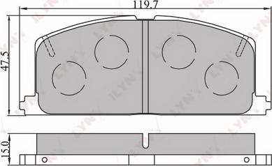 LYNXauto BD-7533 - Brake Pad Set, disc brake www.autospares.lv