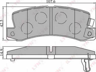 LYNXauto BD-7521 - Brake Pad Set, disc brake www.autospares.lv