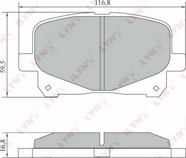 LYNXauto BD-7575 - Brake Pad Set, disc brake www.autospares.lv