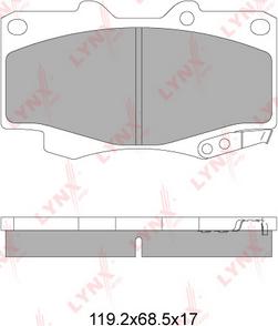 LYNXauto BD-7606 - Brake Pad Set, disc brake www.autospares.lv