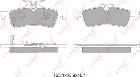 LYNXauto BD-7600 - Тормозные колодки, дисковые, комплект www.autospares.lv