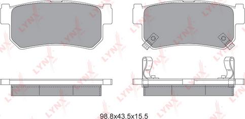 LYNXauto BD-7000 - Тормозные колодки, дисковые, комплект www.autospares.lv