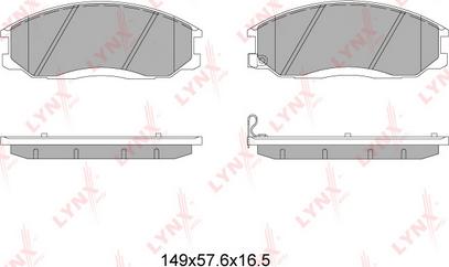 LYNXauto BD-7003 - Тормозные колодки, дисковые, комплект www.autospares.lv