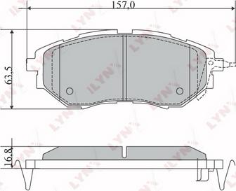 LYNXauto BD-7111 - Bremžu uzliku kompl., Disku bremzes www.autospares.lv