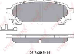 LYNXauto BD-7113 - Тормозные колодки, дисковые, комплект www.autospares.lv