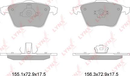 LYNXauto BD-7819 - Тормозные колодки, дисковые, комплект www.autospares.lv