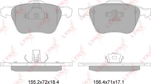 LYNXauto BD-7818 - Bremžu uzliku kompl., Disku bremzes autospares.lv