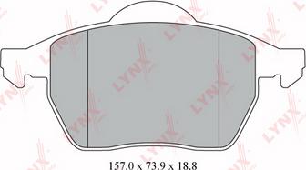 LYNXauto BD-7813 - Brake Pad Set, disc brake www.autospares.lv