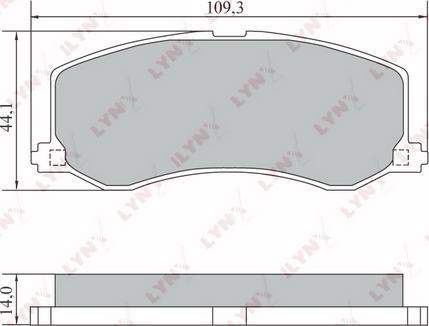 LYNXauto BD-7306 - Тормозные колодки, дисковые, комплект www.autospares.lv