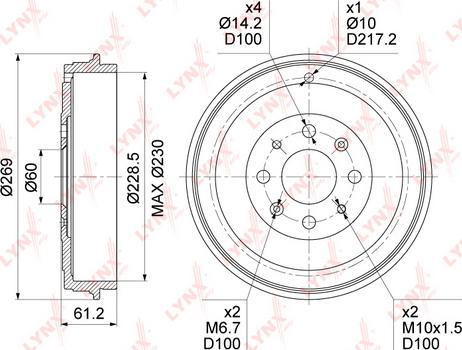 LYNXauto BM-1037 - Bremžu trumulis www.autospares.lv