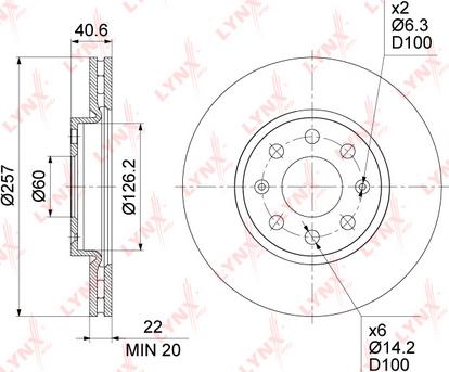 LYNXauto BN-1436 - Bremžu diski autospares.lv