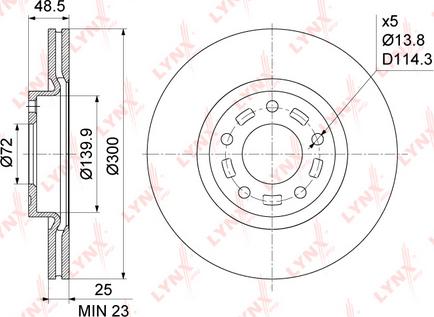 LYNXauto BN-1069 - Bremžu diski www.autospares.lv